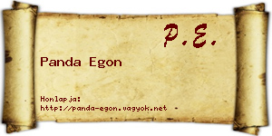 Panda Egon névjegykártya